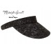 "Midnight Scroll"  Black Gray Grey Florentine Print Ladies Fashion Sun VISOR  eb-49493323